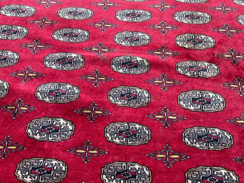 Vintage Persian Rug Wool Bokhara Hand Knotted Oriental Area Rug 7'X10' gallery