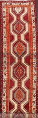 Tribal Geometric 13 ft Runner Rug 4×13 Wool Hand-knotted Nomadic Hallway Carpet