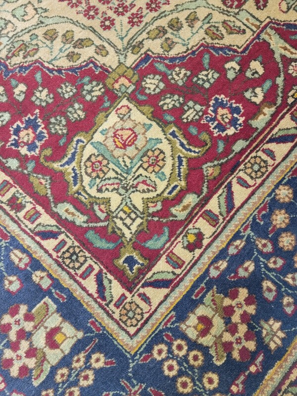 Antique Oriental Hand-Knotted Wool Area Rug Beige/Red/Blue/Green 6'11" x 10'2" gallery