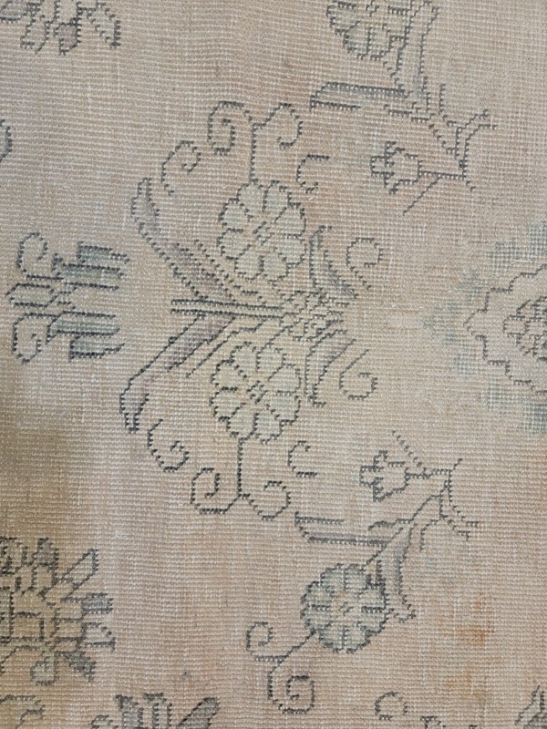 Antique Oriental Hand-Knotted Wool Area Rug Distressed Beige/Green 9'6" x 12'8" gallery