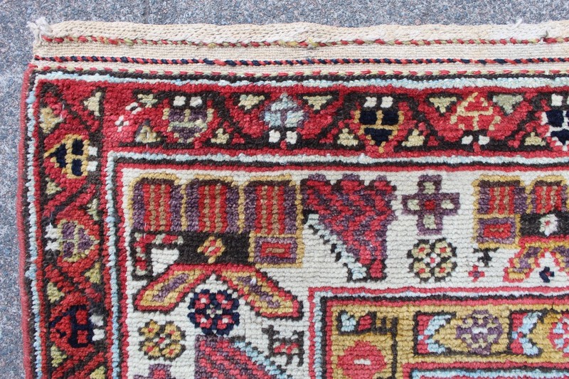 Antique Hand Made Traditional Oriental Wool Blue Long Corridor Runner 502x113cm gallery