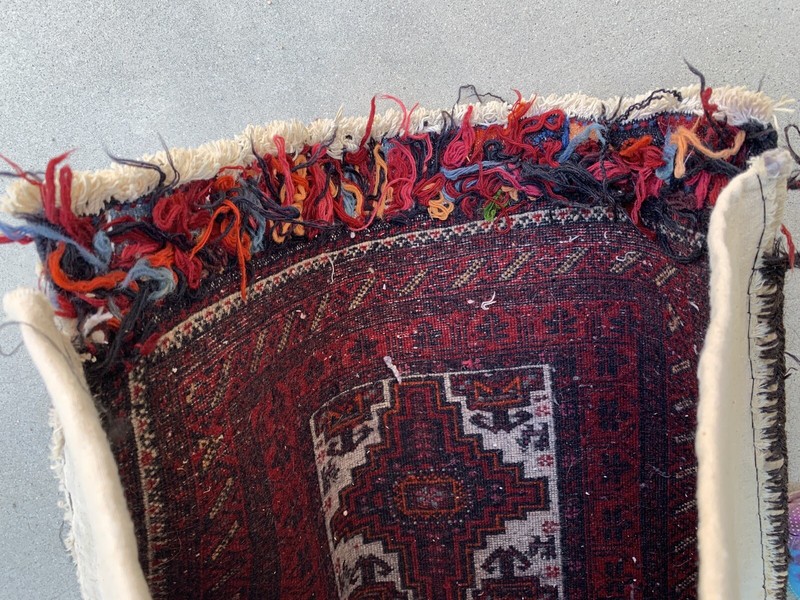 Vintage Antique Rug Bag Or Wall Hanging Tapestry Square Carpet Bag Pillow gallery