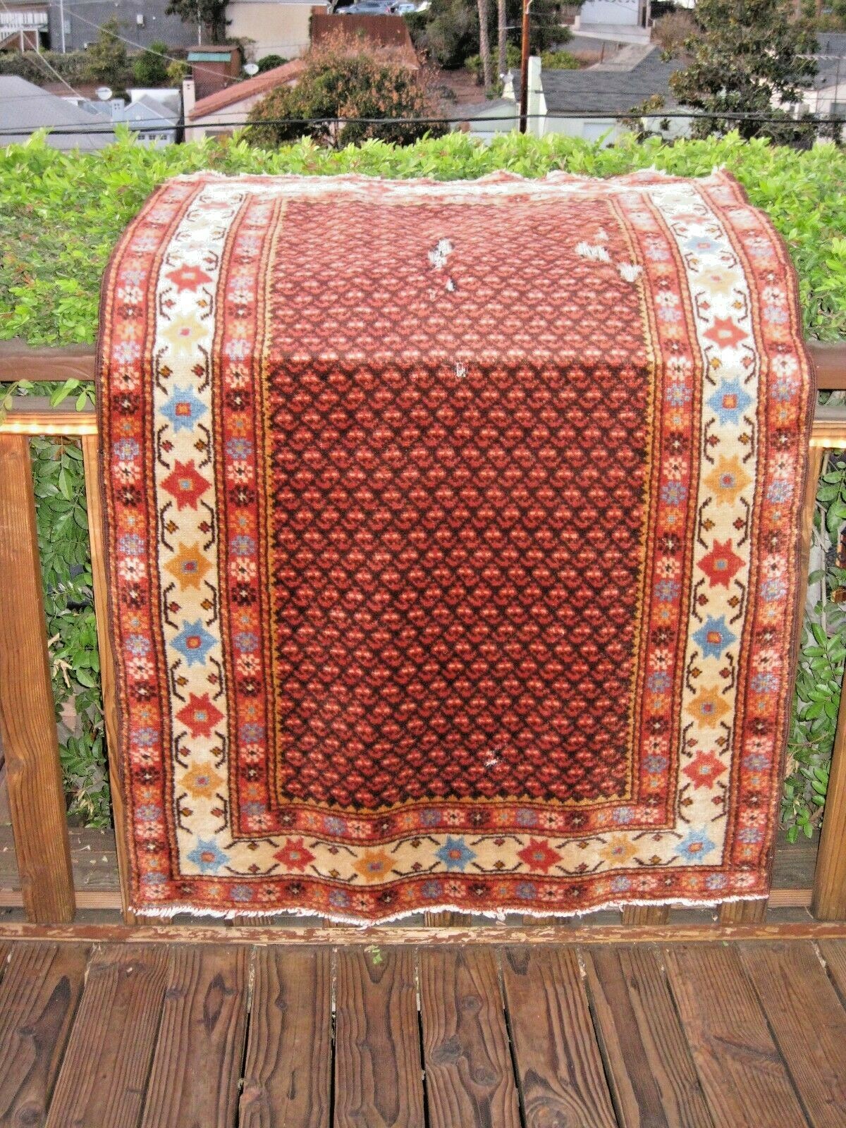 1890 ANTIQUE TURKISH ANATOLIAN ? RUG 5'9" X 3'9" GREAT COLORS gallery