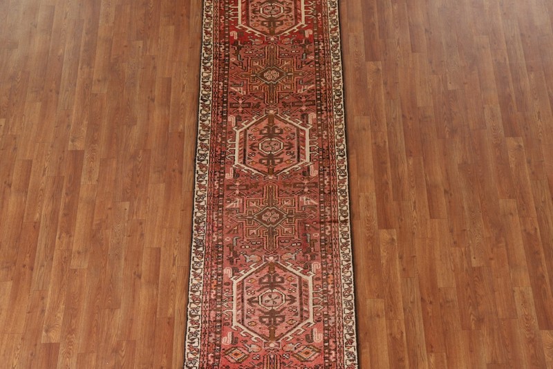 Tribal Geometric 11 ft Runner Rug 3x11 Wool Hand-knotted Nomadic Traditional Rug gallery