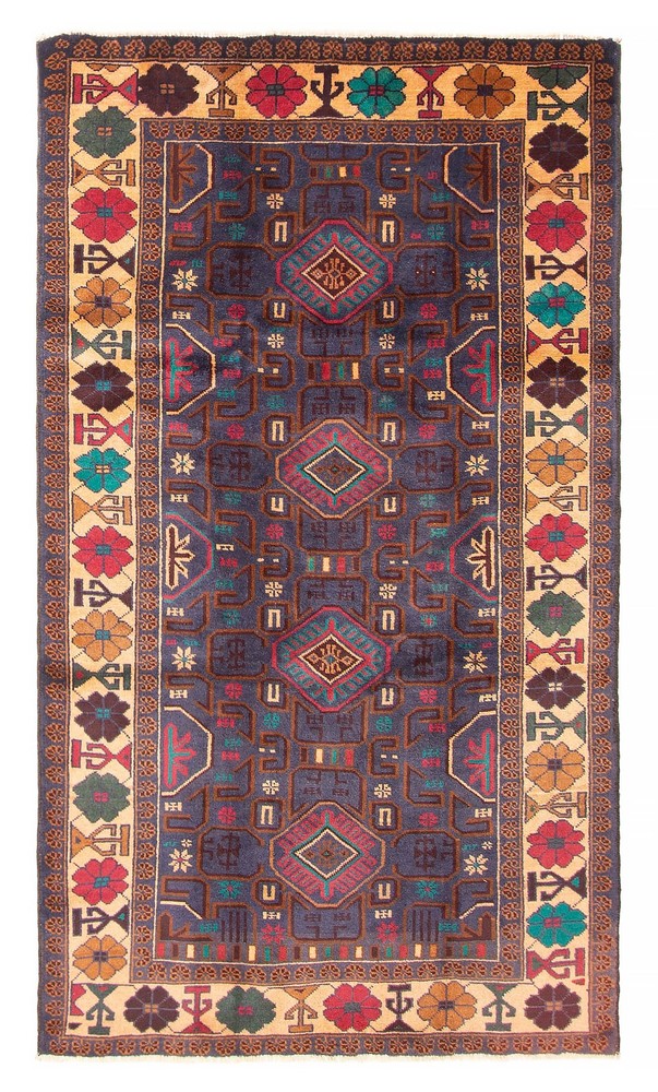Traditional Vintage Hand-Knotted Area Rug 3'7" x 6'3" Oriental Wool Carpet
