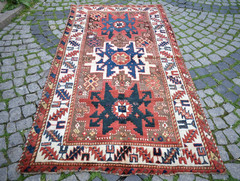 Antique Caucasian Rug 49” x 92” Collector’s Item Great Color Kazak Wool Rug