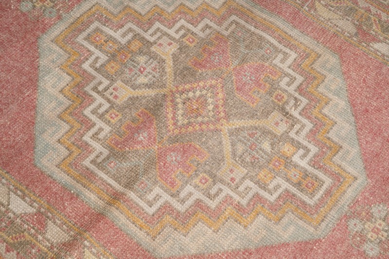 Antique Turkish Rug 4x6, Oversize Vintage Oushak Wool Carpet,Faded Smal Rug,17 gallery