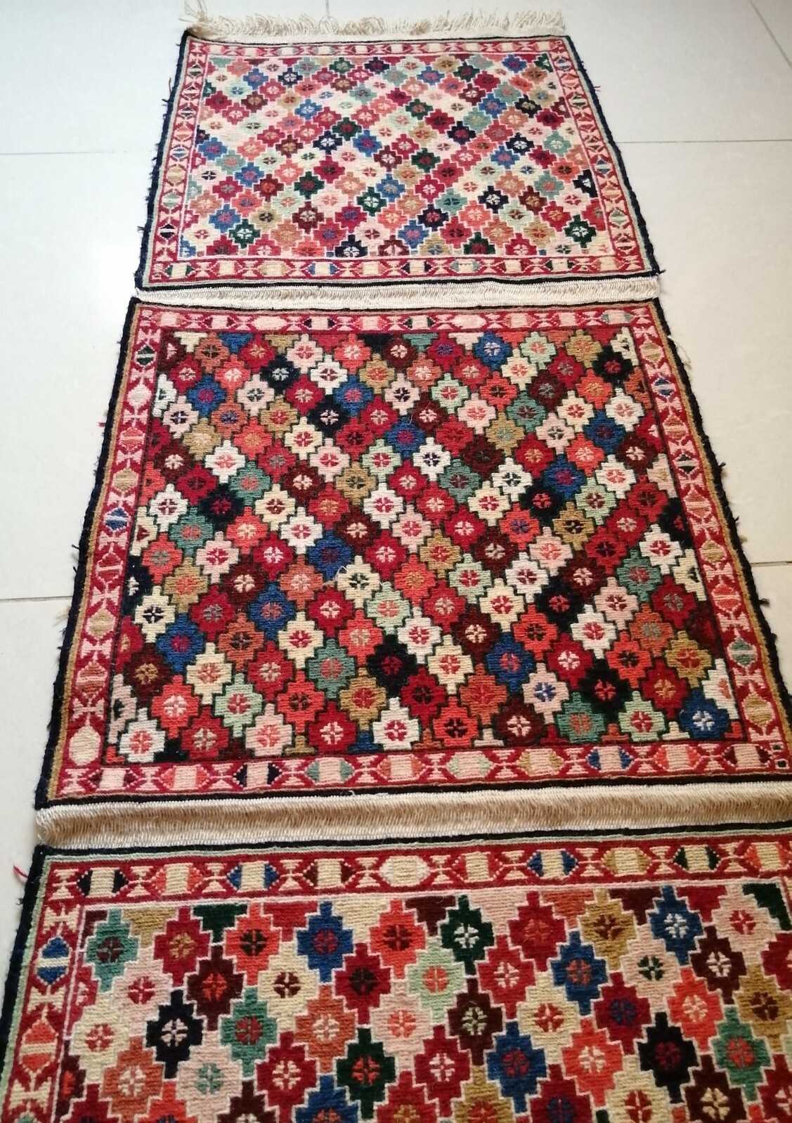 5.1 ft x 1.3 ft Persian Ardabil Handmade Vtg Kilim Wool 4 in 1 Uncut Runner Rug gallery