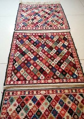 5.1 ft x 1.3 ft Persian Ardabil Handmade Vtg Kilim Wool 4 in 1 Uncut Runner Rug