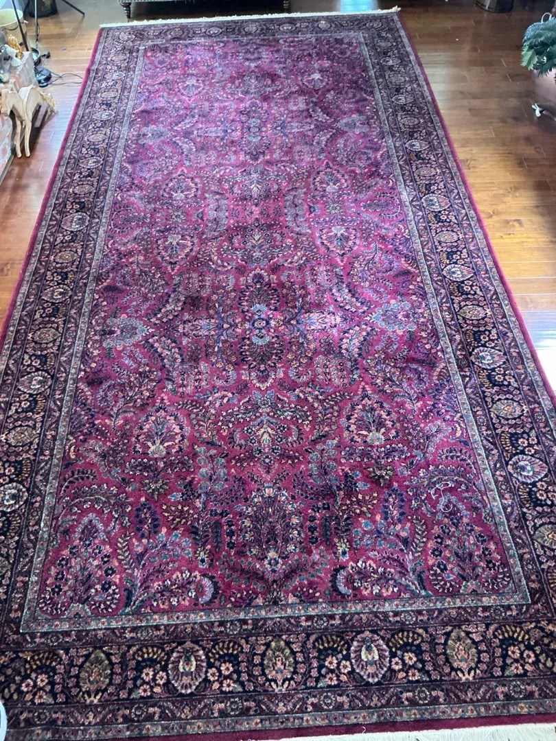 Large Karastan Sarouk Rug 8'8"x18' Palace Size Rug Red Traditional gallery
