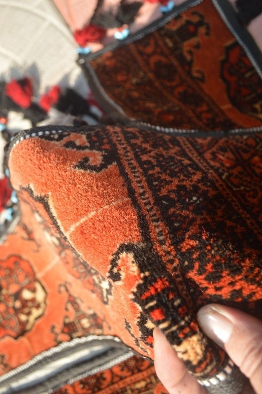COLLECTORS’ ITEM Antique Pair Of Turkoman Bukhara Jalar Tend For Wall Hang gallery