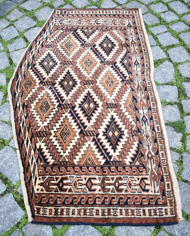 Fabulous Antique Rare Tribal Asmalyk Rug 44'' x 25'' Collector's Yomud Asmalyk gallery