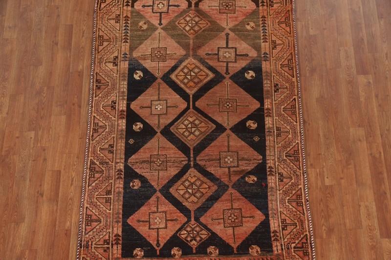 Pre-1900 Geometric Lori Tribal Traditional Hand-knotted Wool Antique Rug 4'x7' gallery