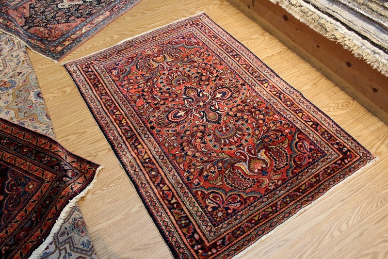 3'6" x 5' Sarouk Design Lilihan Authentic Early 1900 Handmade Matches heriz Rug gallery