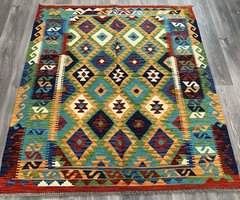 Vintage Kilim Traditional Hand Made Oriental Wool Kilim 6ft5inx5ft 199cmx156cm