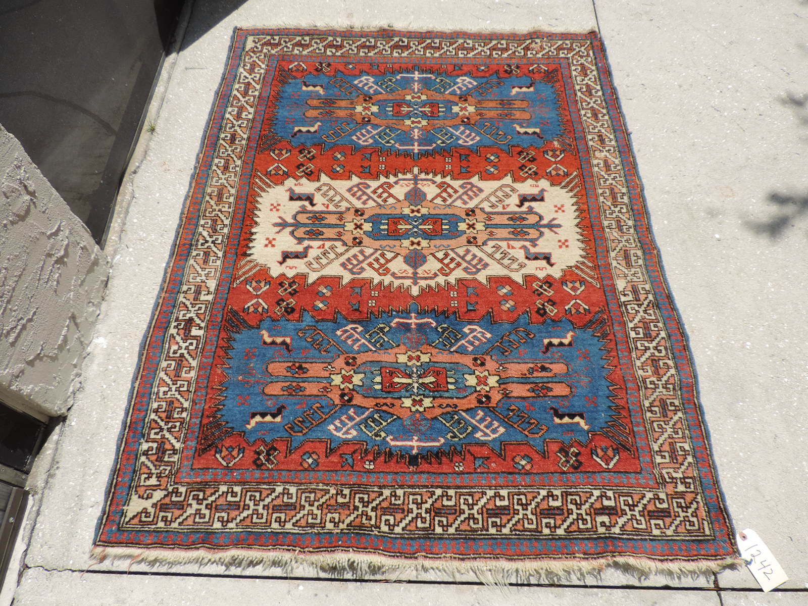4x5ft. Antique Caucasian Zewa Kuba Wool Rug gallery