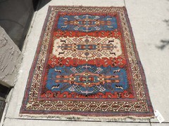 4x5ft. Antique Caucasian Zewa Kuba Wool Rug