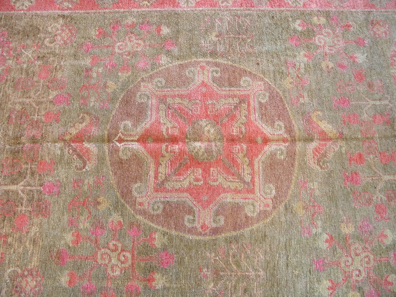 5'x11' Antique East Turkestan Wide Hallway Gallery Size Wool Khotan Rug gallery