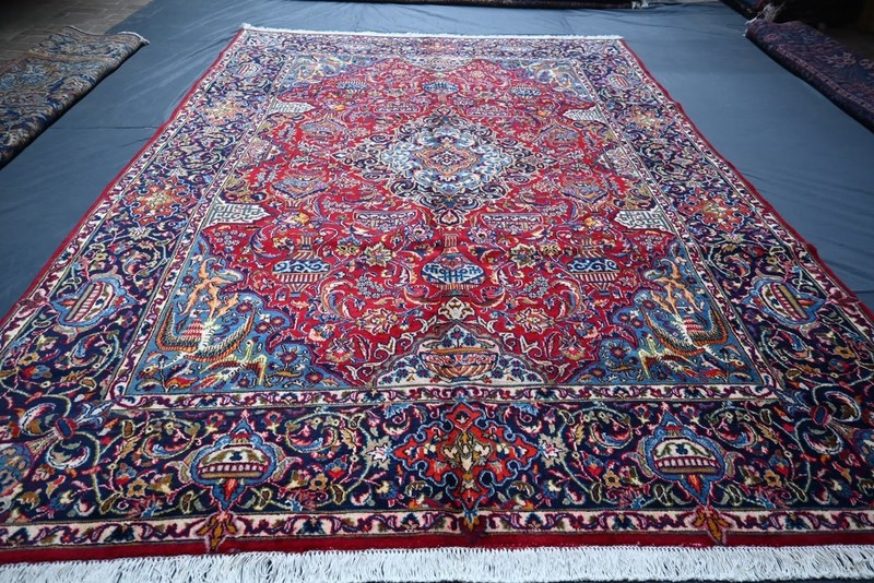 242 X 345 cm COLLECTORS' ITEM Vintage Stunning Oriental Floral Heraz Palace Rug gallery