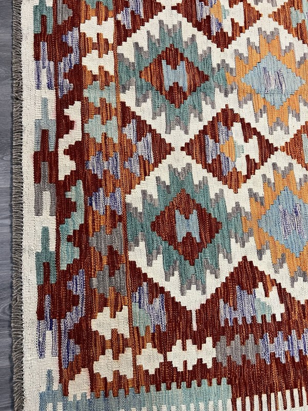 Vintage Kilim Traditional Hand Made Oriental Wool Kilim 7ft10inx5ft 242cmx175cm gallery