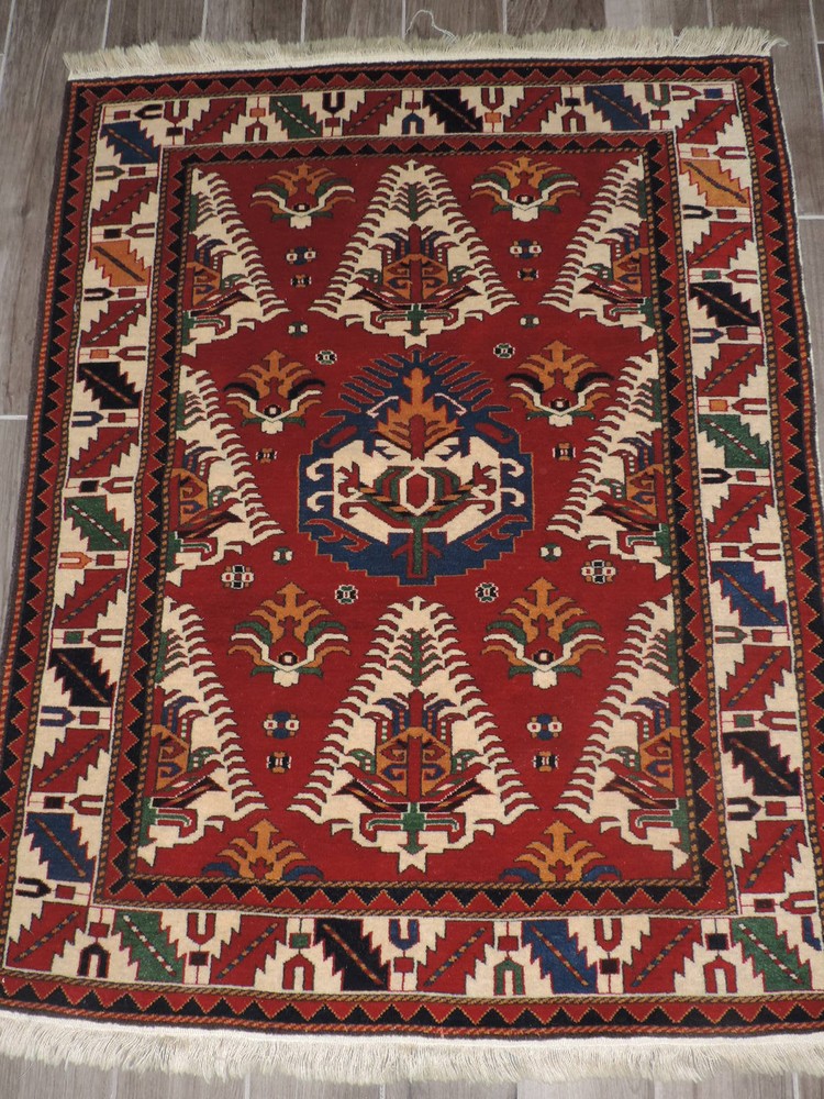 3x5ft. Handmade Azerbaijan Caucasian Wool Rug