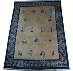 Vintage Chinese Art Deco Rugs: 12’5″ x 9’2″