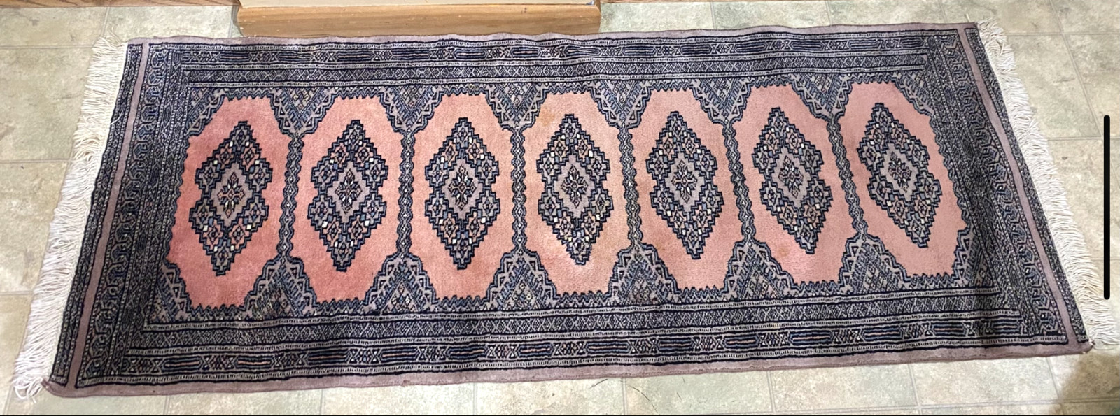 Vintage Afghan Hand-Knotted Rug 63"x25" – Tribal Baluchi/Turkoman gallery