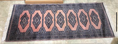 Vintage Afghan Hand-Knotted Rug 63″x25″ – Tribal Baluchi/Turkoman