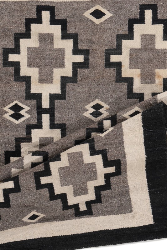 Vintage Gray Navajo Hand Knotted Rug 3'4 X 5'4 E25349 gallery