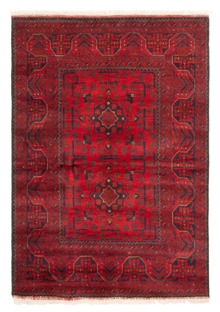 Traditional Vintage Hand-Knotted Area Rug 3'5" x 4'9" Oriental Wool Carpet