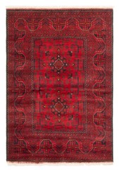 Traditional Vintage Hand-Knotted Area Rug 3’5″ x 4’9″ Oriental Wool Carpet