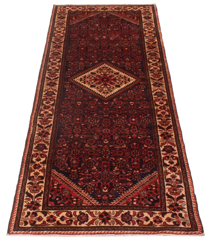 3'8" x 10'4" Vintage Hand-knotted Runner Rug Traditional Oriental Wool Carpet gallery