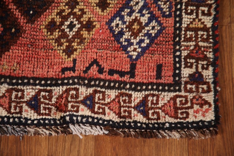 Geometric Traditional Tribal Antique Rug Runner 3'x7' Wool hand-knotted Carpet gallery