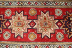 75 X 255 cm COLLECTORS’ ITEM Antique Star Kazak Natural Vegetable Dye Runner