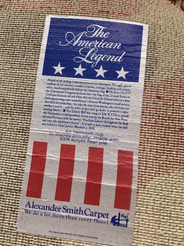 Vintage "The American Legend" by Alexander Smith Carpet. Bright and Vibrant gallery