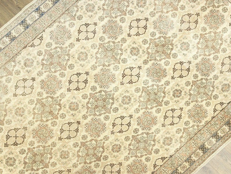 Mid Century Modern Large Turkish Rug-Vintage Hand Knotted Oushak Rug-6.7x9.8 ft gallery