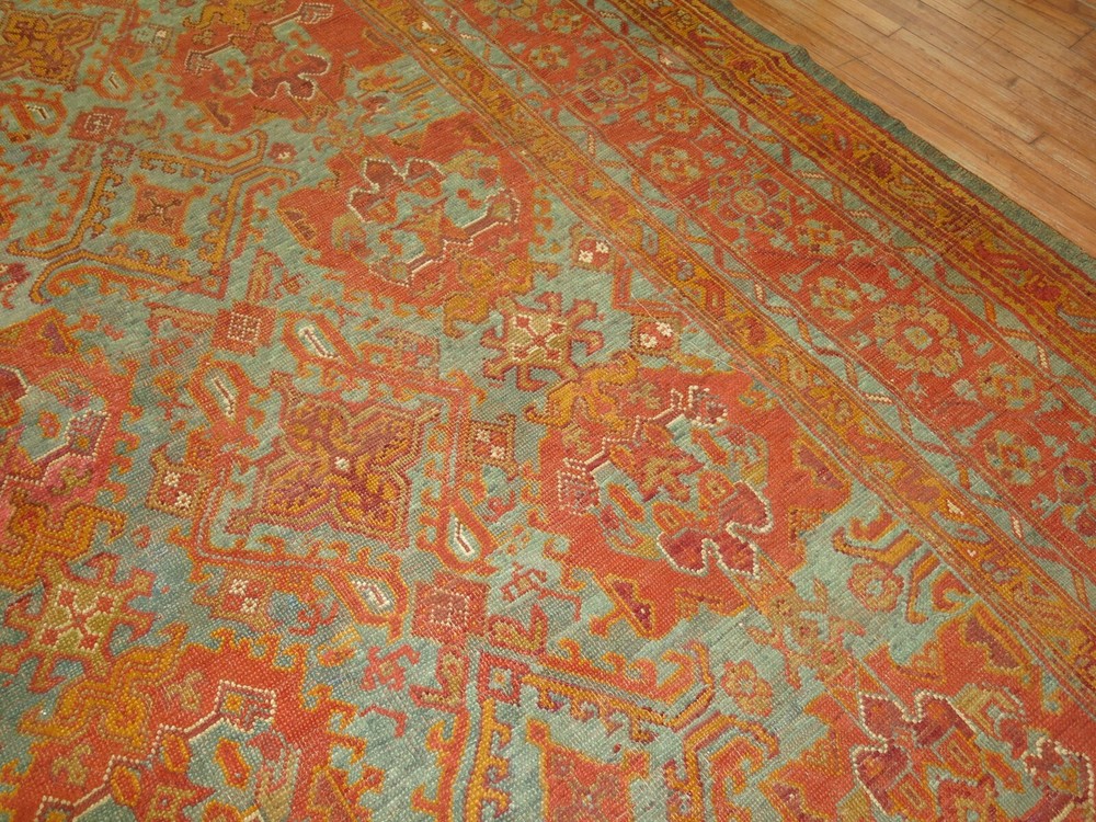 Antique Decorative Turkish Oushak Ushak Rug Palace Size 15'5''x23'