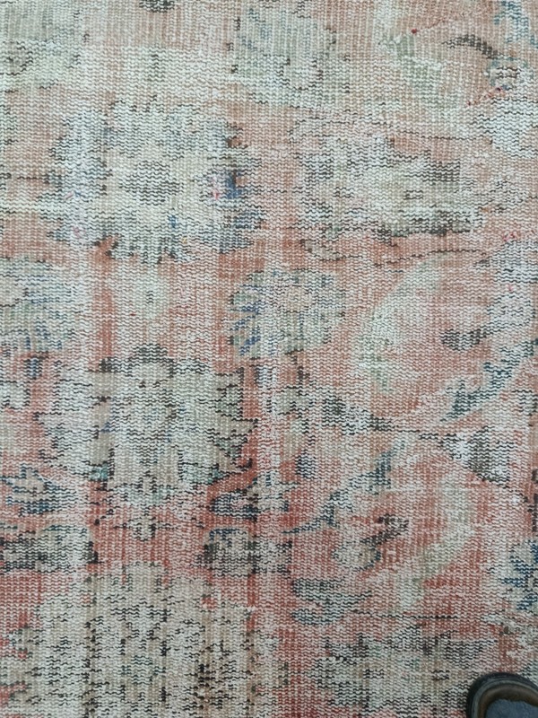 Antique Anatolian Red Vintage Rug, 5.8x9ft, Red Handmade Turkish Oushak Rug, gallery