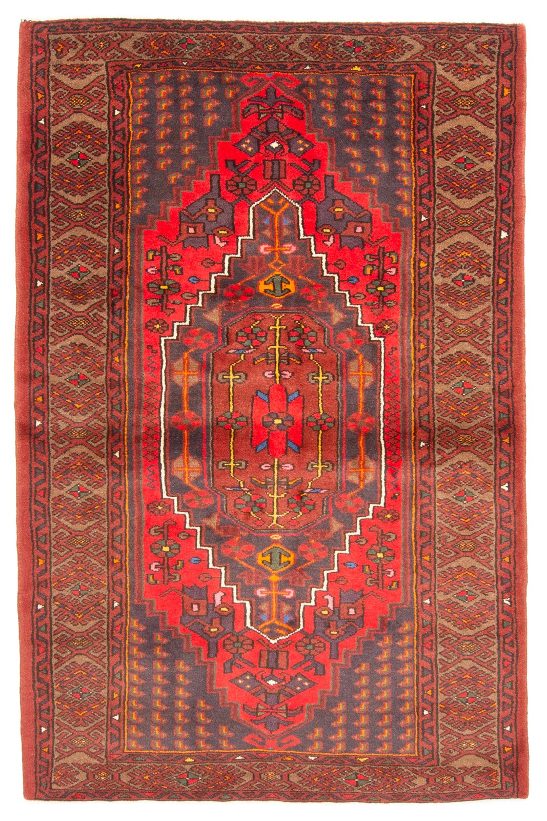Vintage Traditional Hand-Knotted Area Rug 4'3" x 6'8" Oriental Wool Carpet gallery