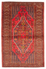Vintage Traditional Hand-Knotted Area Rug 4’3″ x 6’8″ Oriental Wool Carpet