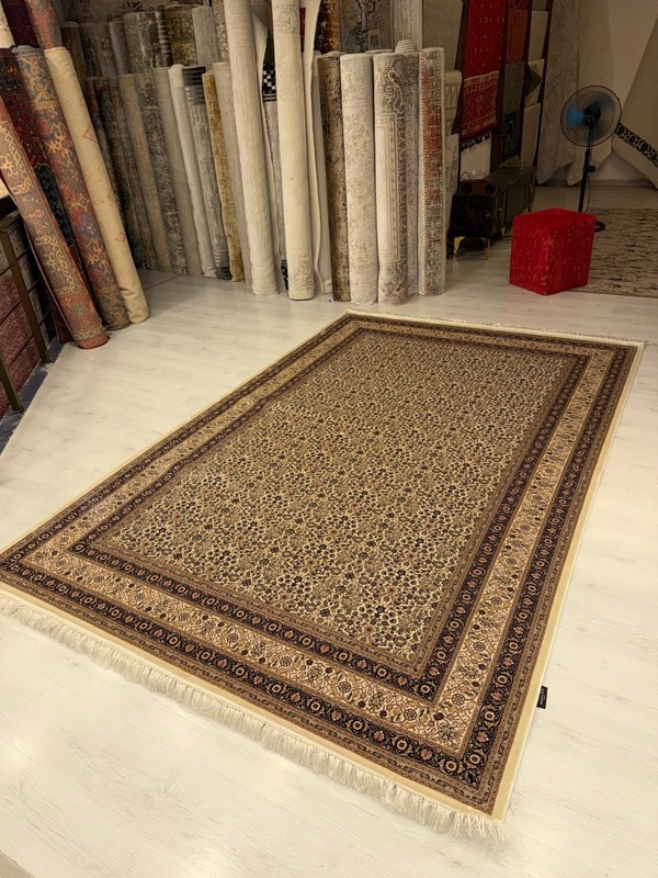 Beige Turkish Silk Rug 7x10 ft Luxury Oriental Area Rug Floral Carpet Decor gallery