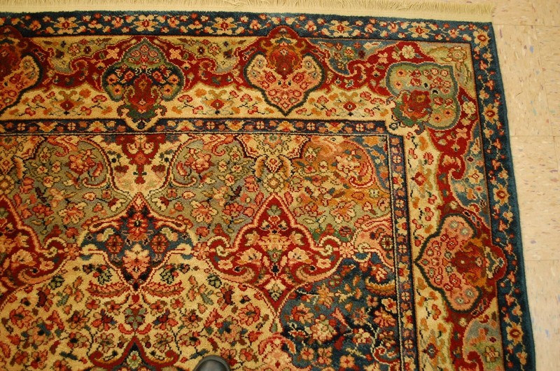 MINT AUTHENTIC AMERICAN KARASTAN MULTICOLORED RUG 5'9"X9' KIRMAN PANEL #900/903 gallery
