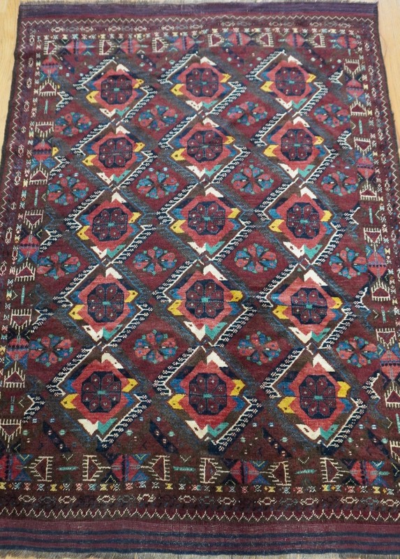 5' x 7' Turkmen Esari Antique Hand Knotted 100% Wool Rug gallery