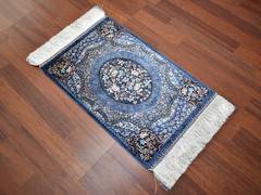 Silk Rug 100 % Bamboo Silk Mini Rug 16” x 23” Home Decor Rug Wall Hangings Rug