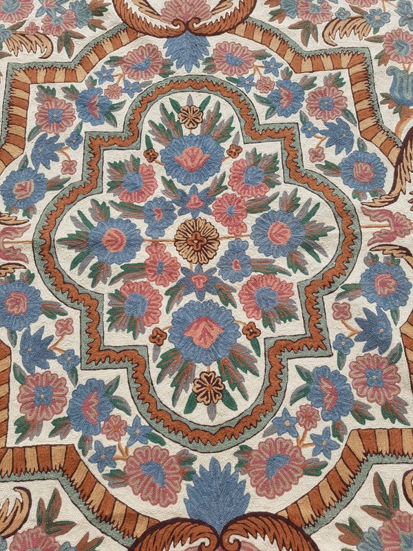 Vintage Hand Woven Traditional Kashmiri Multicolor Kilim Rug Carpet 272x186 cm gallery