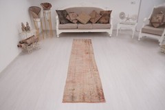 Vintage Runner Rug Oushak Runner Rug Turkish Runner Rug 2×9 Anatolian Runner 126