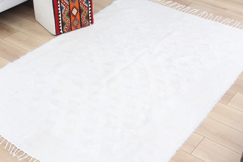 Blanket Siirt Blanket Turkish 5.02' x 7.51' Vintage Fast Shipment 11791 gallery