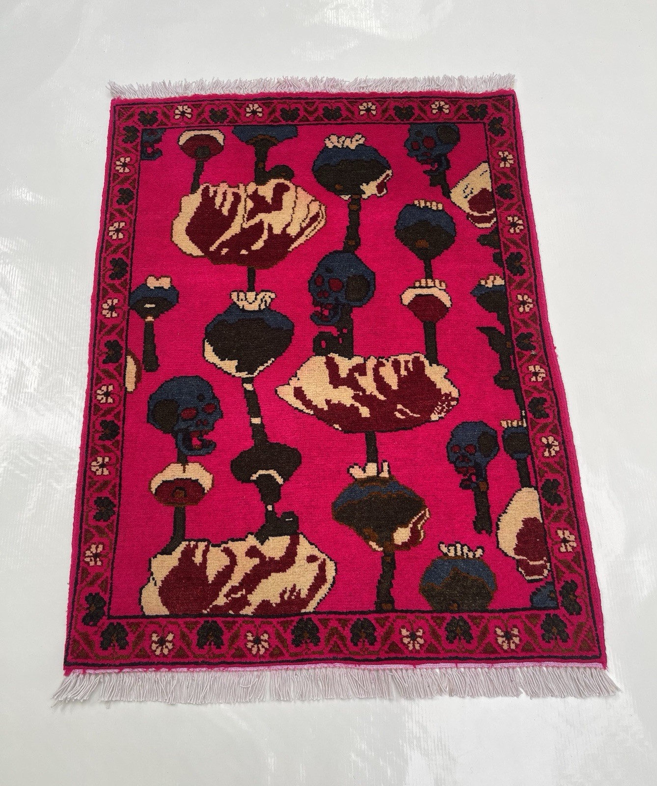 81x62 Cm Afghan War Rug War Rug Beautifully Made Wool Rug Handicrafts #498 gallery