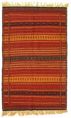 Vintage Hand Woven Area Rug 3’4″ x 5’4″ Traditional Wool Oriental Carpet