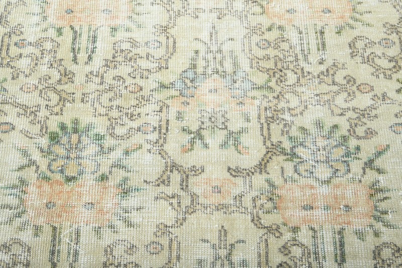 4x7 Turkish Small Vintage Oushak Wool Rug Boho Decor Hand-Knotted Carpet,1502 gallery